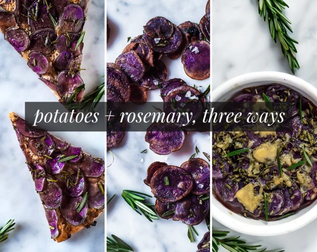 Purple Potatoes and Rosemary, Three Ways
