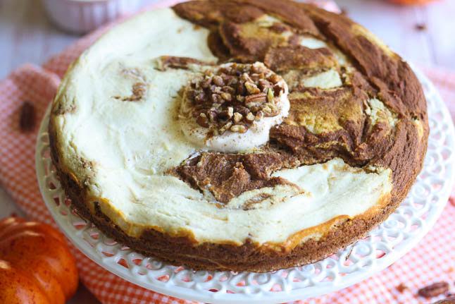 Pumpkin Swirl Cheesecake (Gluten Free, Paleo, Refined Sugar Free)