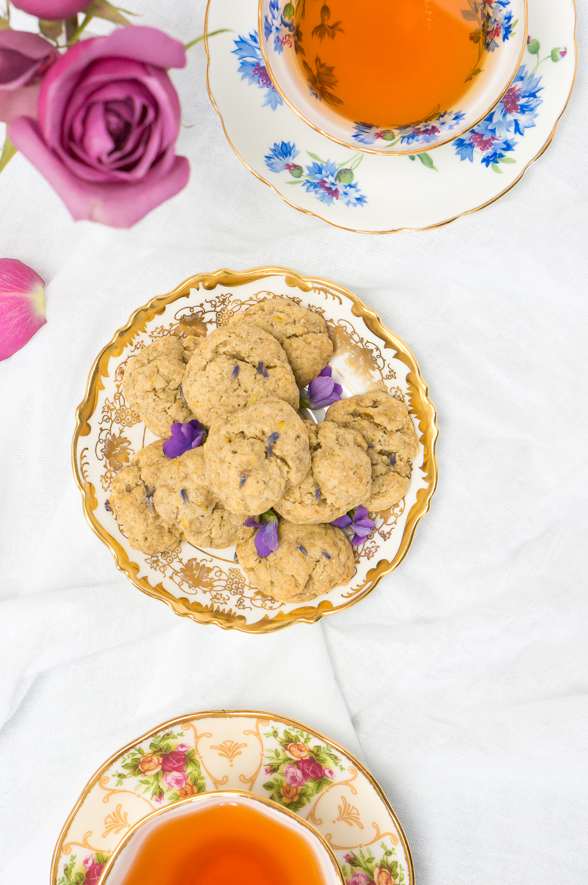 Healthy Lavender Lemon Cookies (Gluten Free, Vegan)