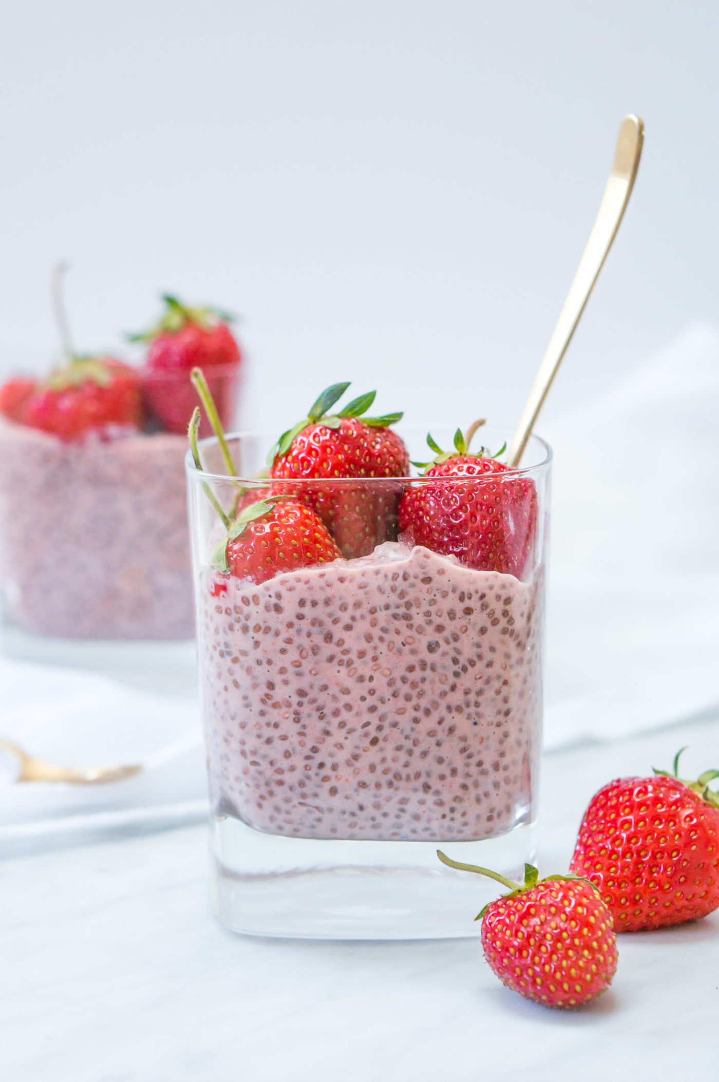 Strawberries and Cream Chia Pudding-6