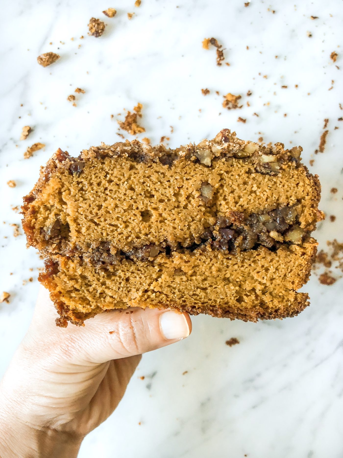 Pumpkin Pie Coffee Cake (Gluten Free, Grain Free, Refined Sugar Free)