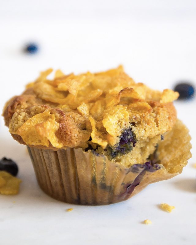 Gluten Free Blueberry Cornflake Muffins