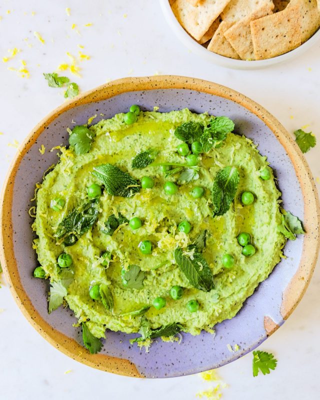 Herby Spring Pea Hummus (Gluten Free, Dairy Free)