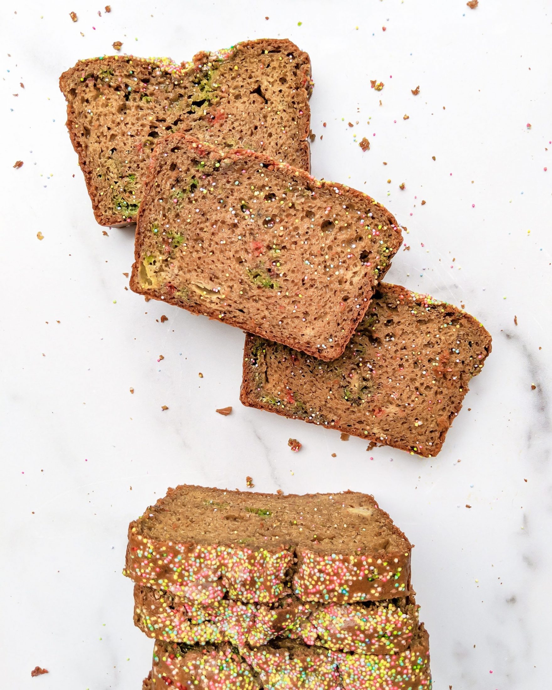 Birthday Cake Batter Almond Flour Banana Bread