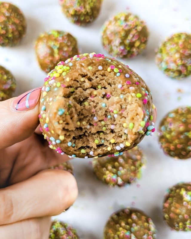 Healthy Birthday Cake Batter Energy Balls