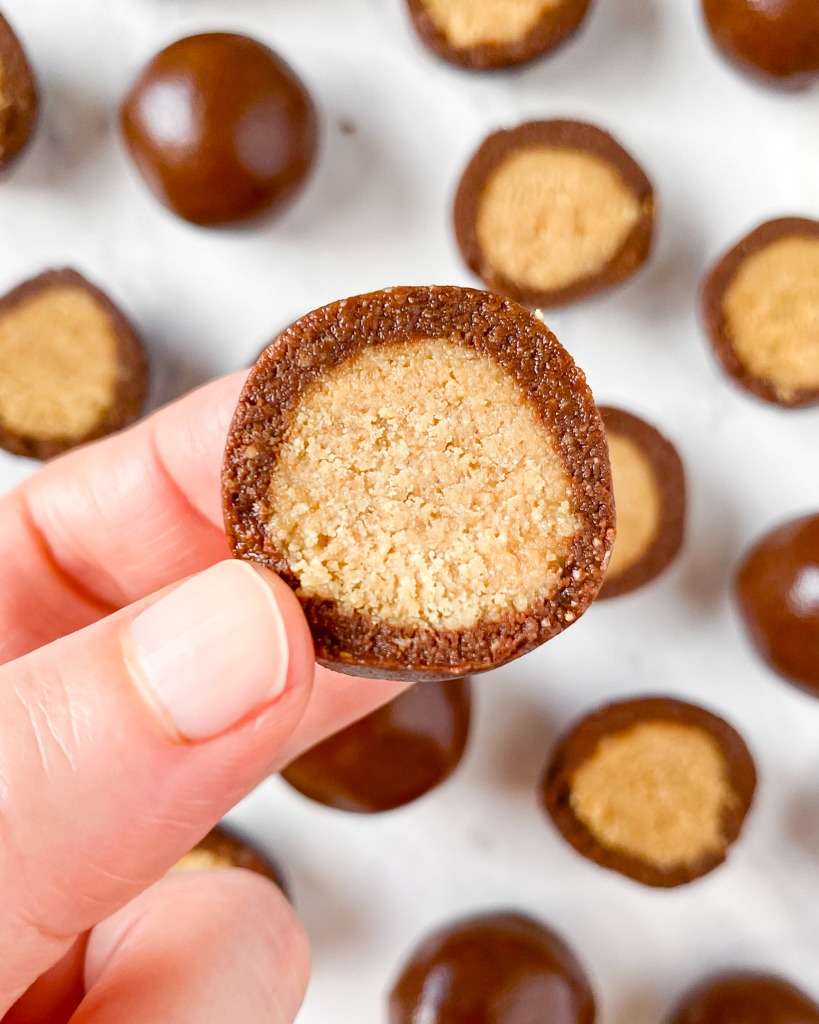 peanut butter cup protein balls