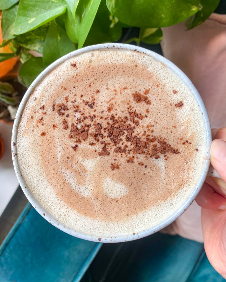 Peanut Butter Cup Latte (Dairy Free, Refined Sugar Free) Liz Moody