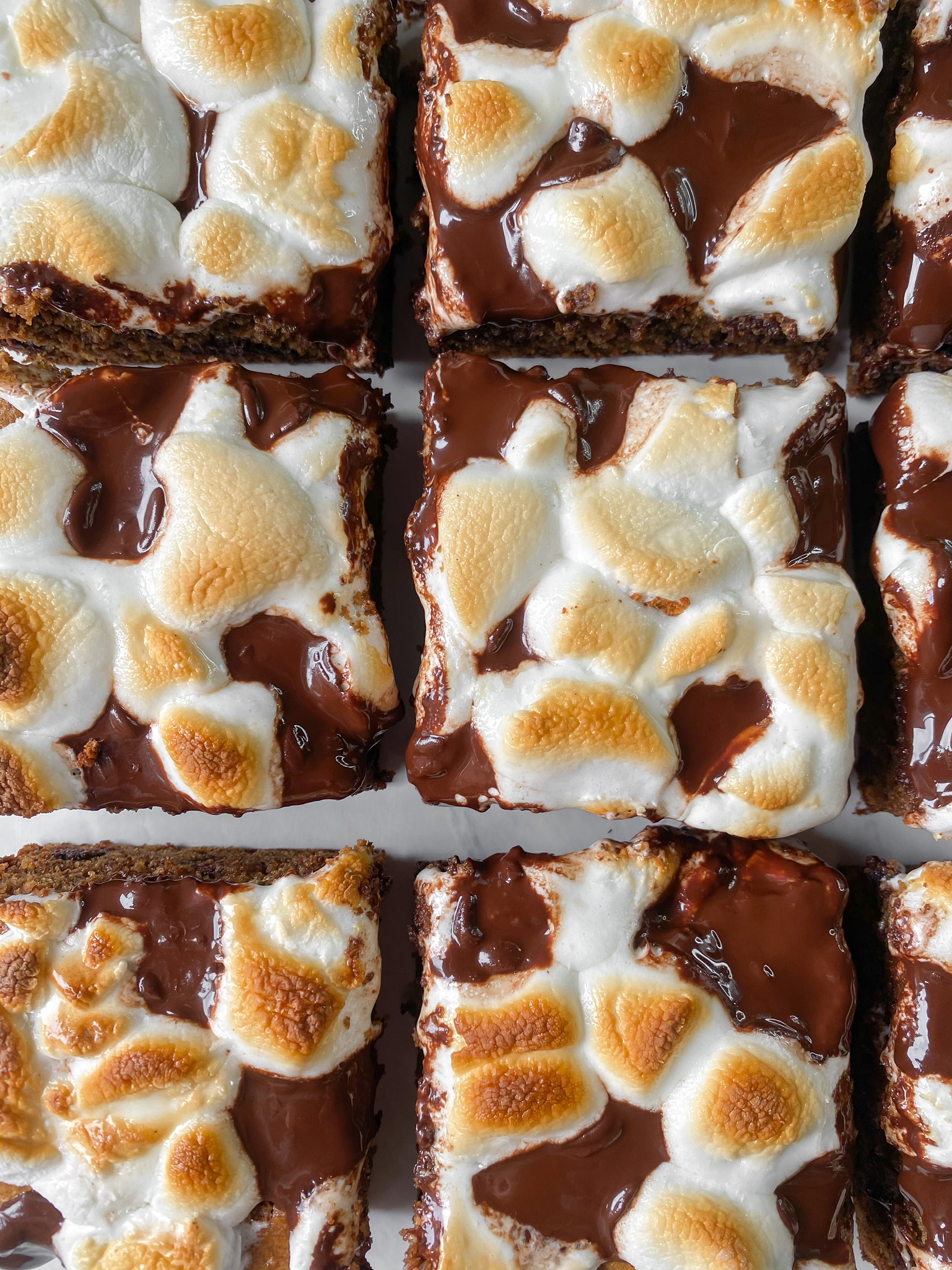 grain-free s'mores blondies in a pan