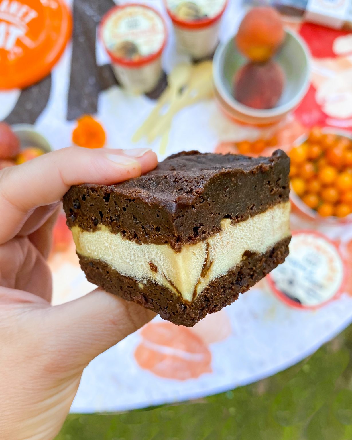 Healthy Brownie Frozen Dessert Sandwiches Gluten Free Dairy Free