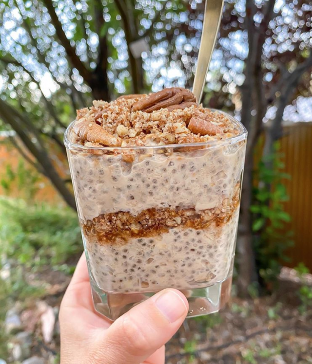 pecan coffee cake overnight oats healthy recipe