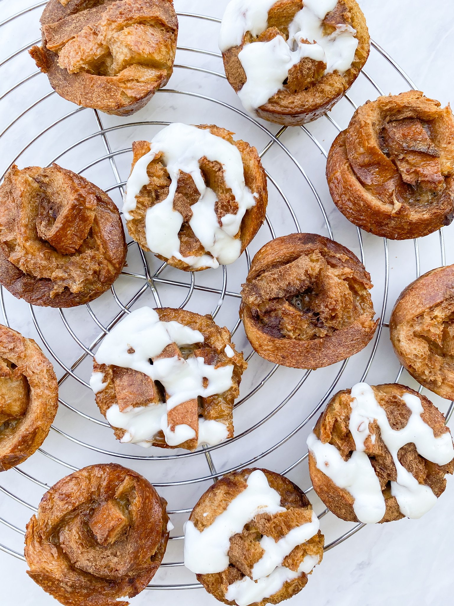 assortment of healthy french toast cinnamon rolls