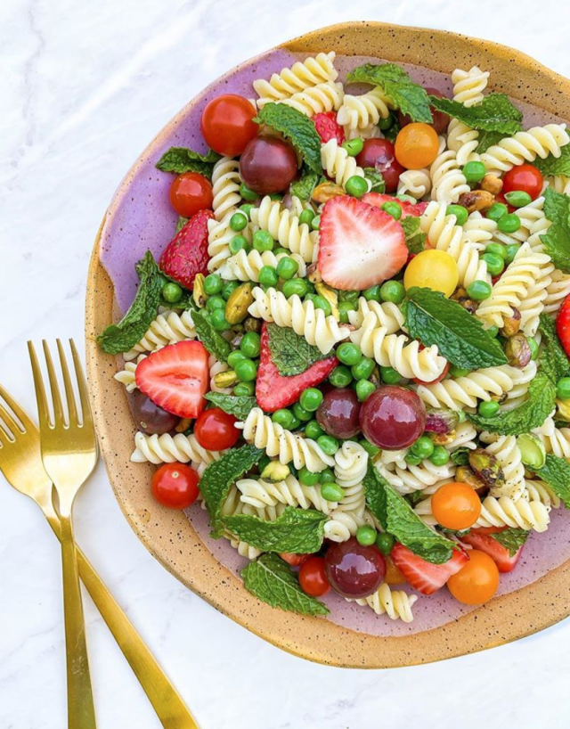 super pretty summer pasta salad