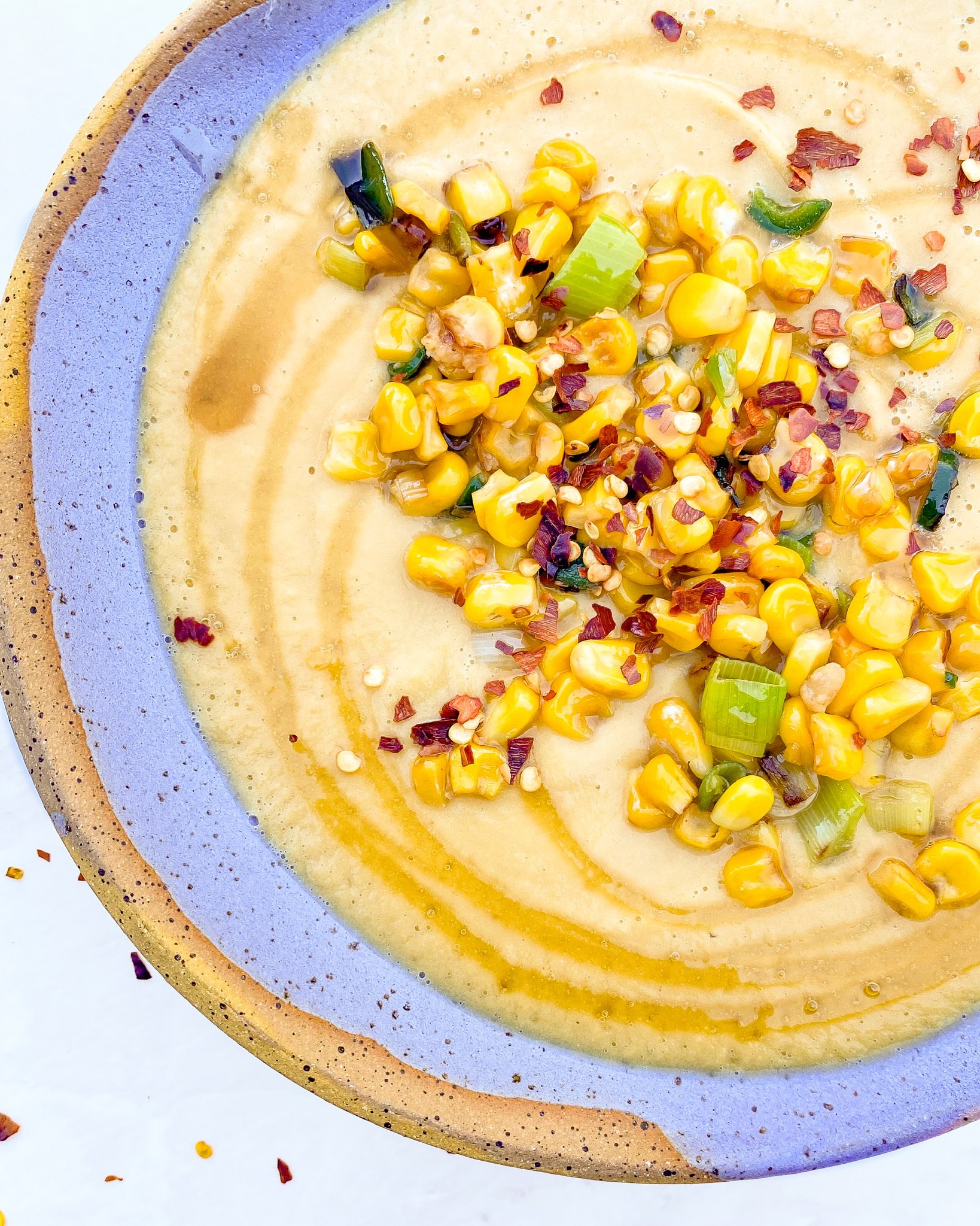 5-Minute Hot Honey, Corn and Jalapeño Soup (Dairy-Free, Vegan)