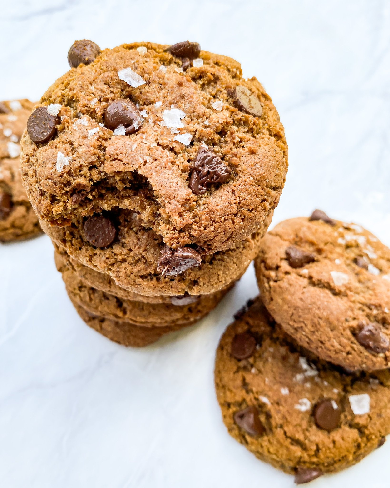healthy chocolate chai cookie stack