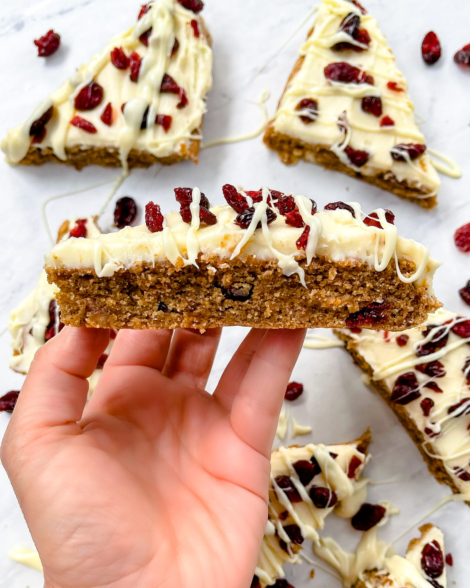 side view of healthy starbucks cranberry bliss bars