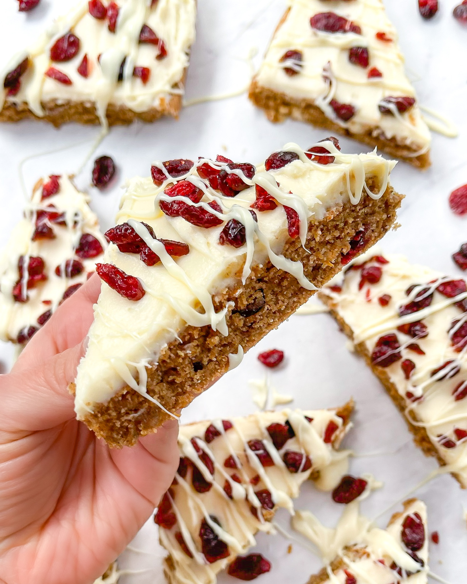 Healthy Starbucks Cranberry Bliss Bars (Gluten Free, Vegan Option)