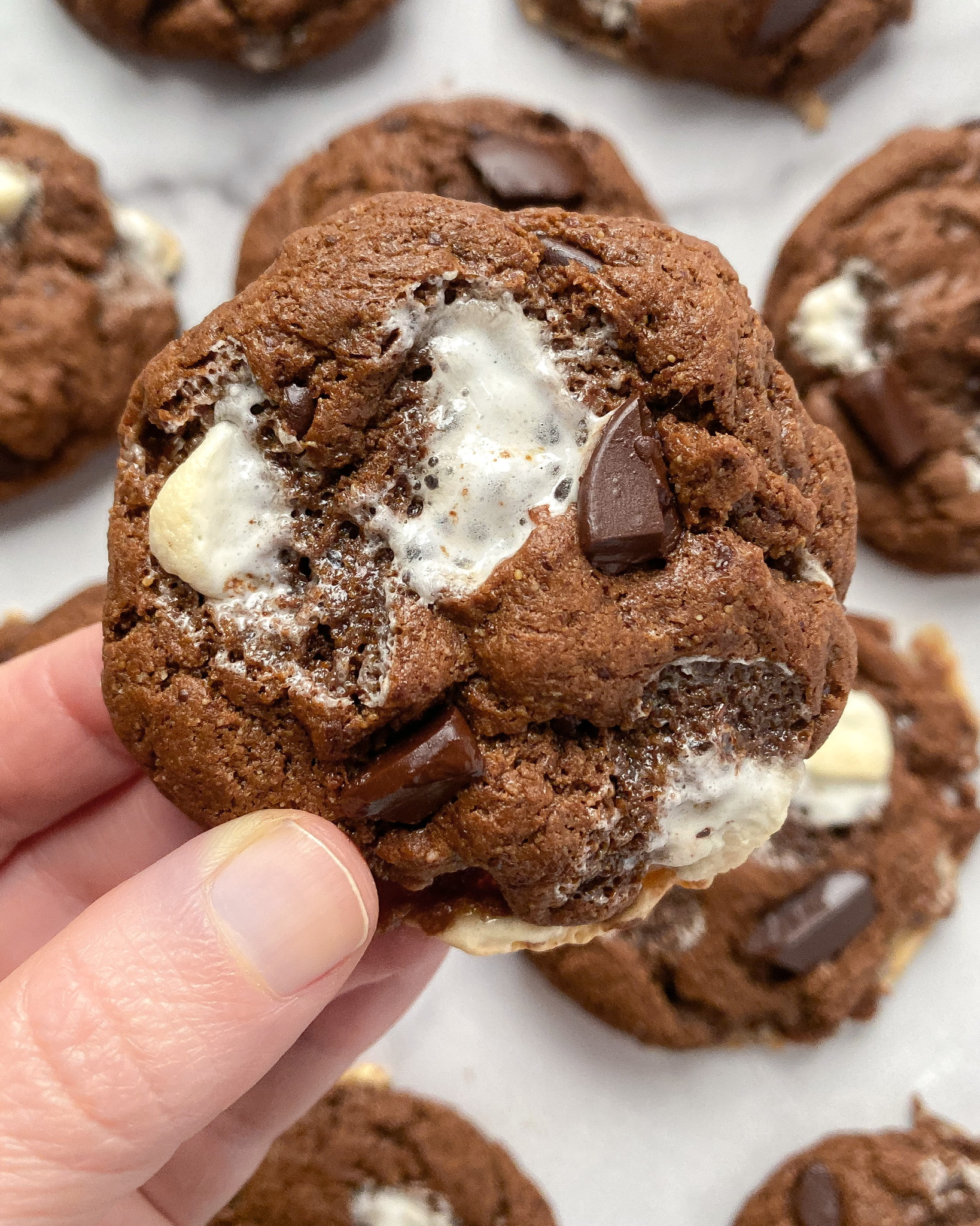healthy hot chocolate cookies grain free close up
