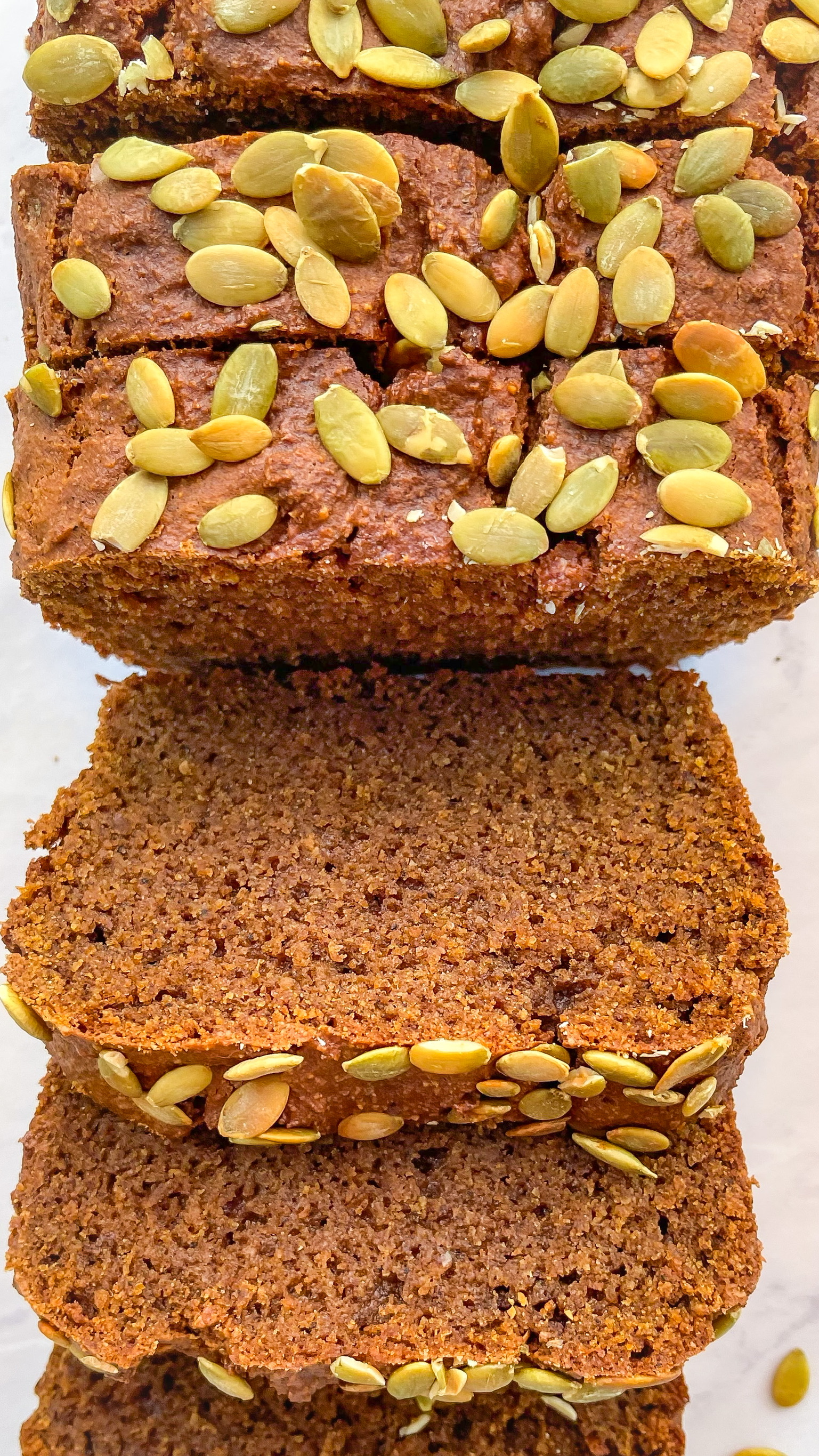 sliced open healthy starbucks pumpkin loaf