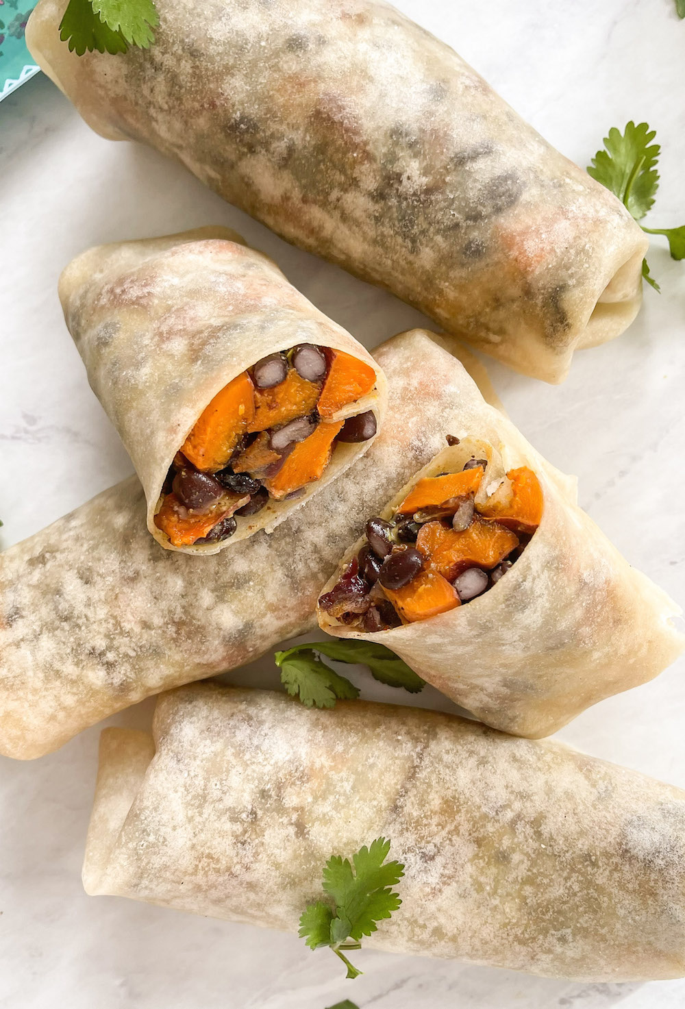 sweet potato black bean burritos