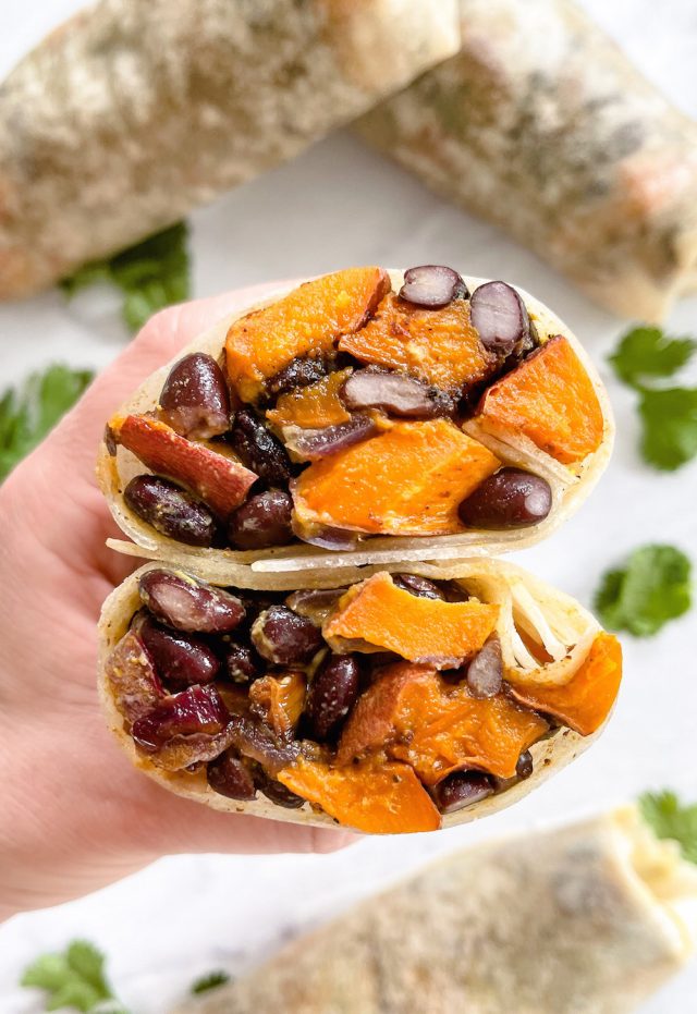 Sweet Potato and Black Bean Burritos - Liz Moody