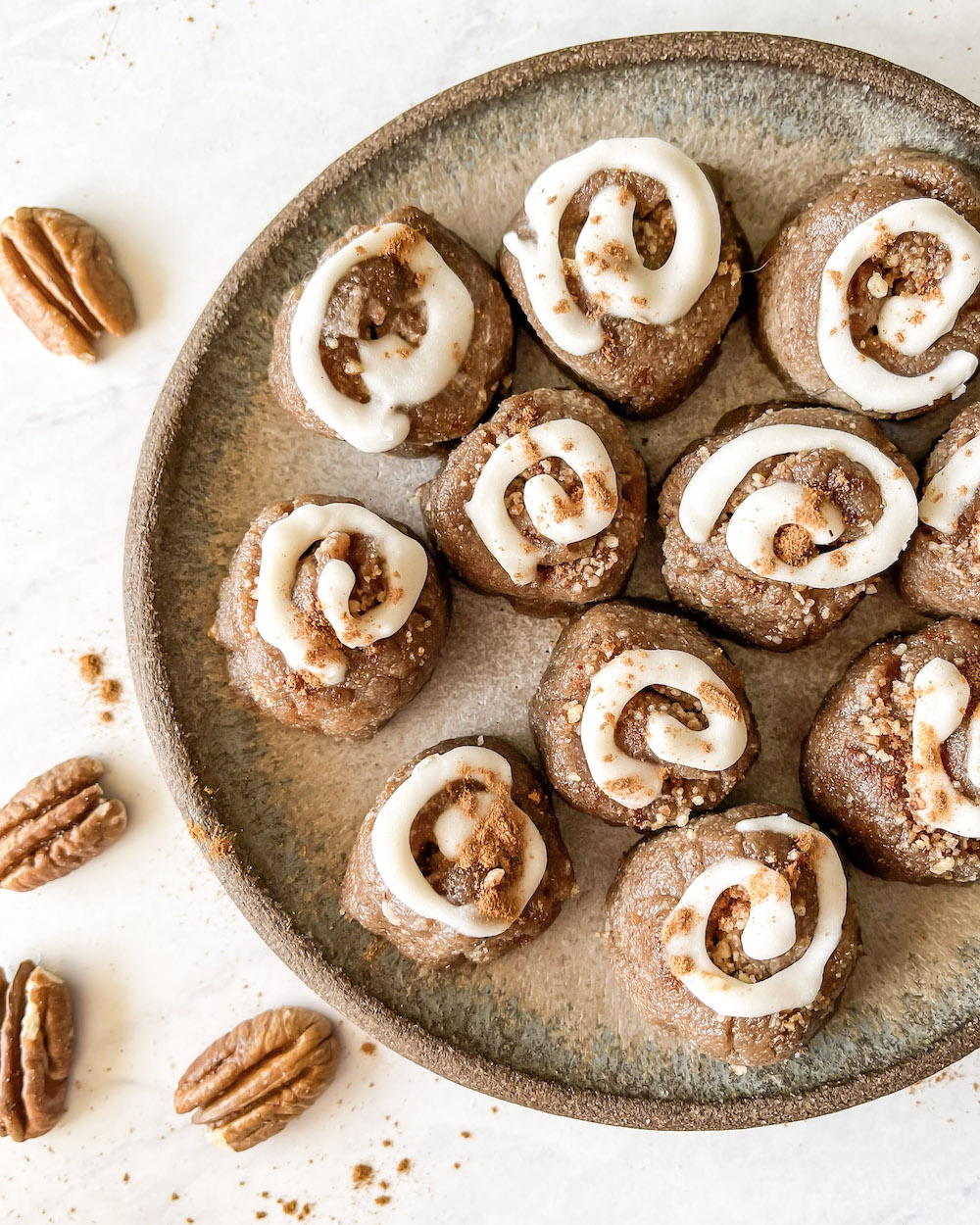 cinnamon roll dough bites