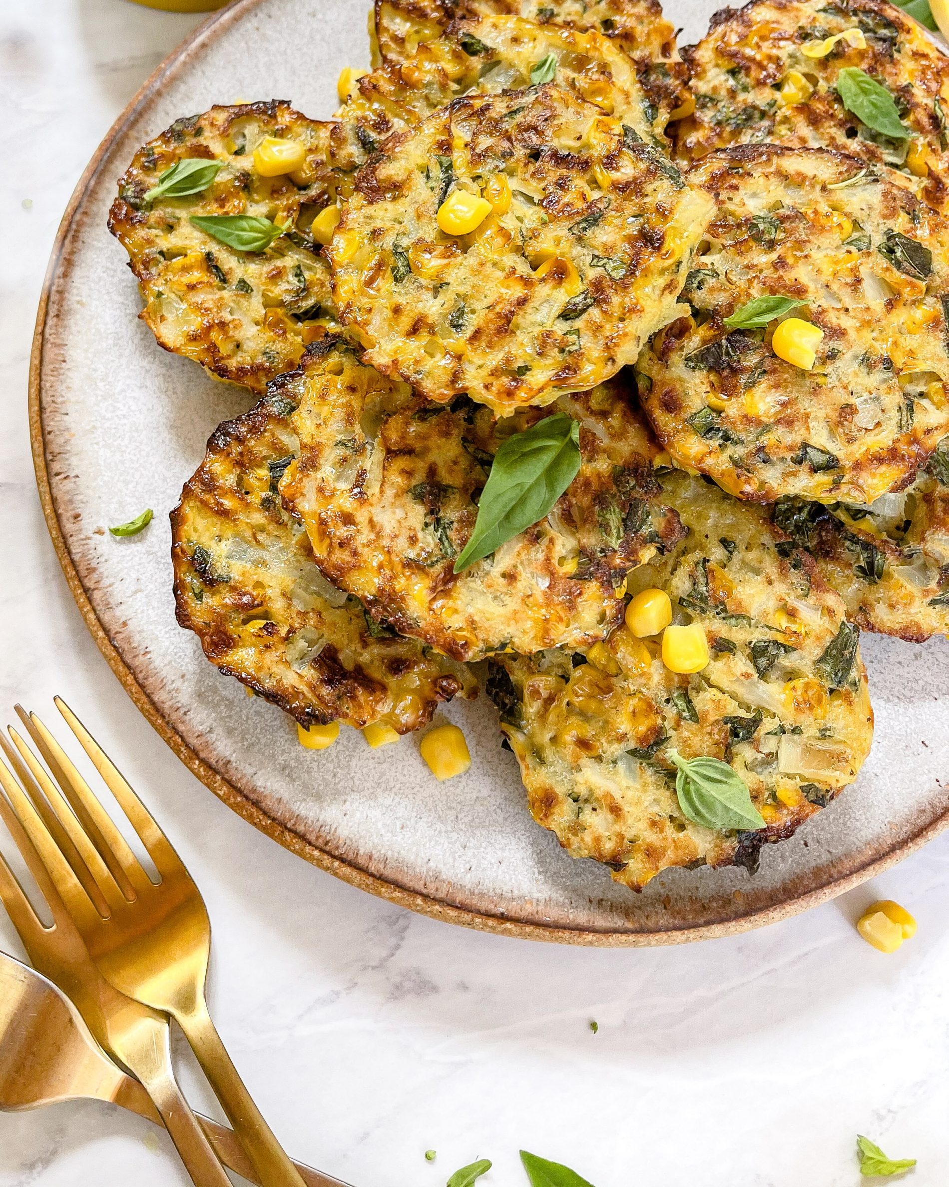 baked cauliflower fritters