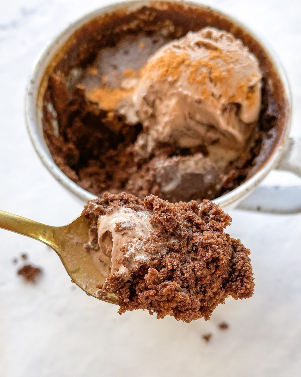 Healthy Mexican Hot Chocolate Mug Cake (Refined Sugar-Free, Vegan, Gluten-Free)