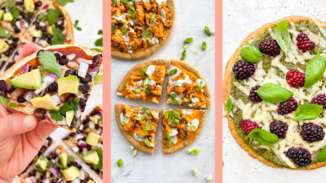 3 Super Easy, Healthy Pizza Recipes (Gluten-Free, Dairy-Free Option)