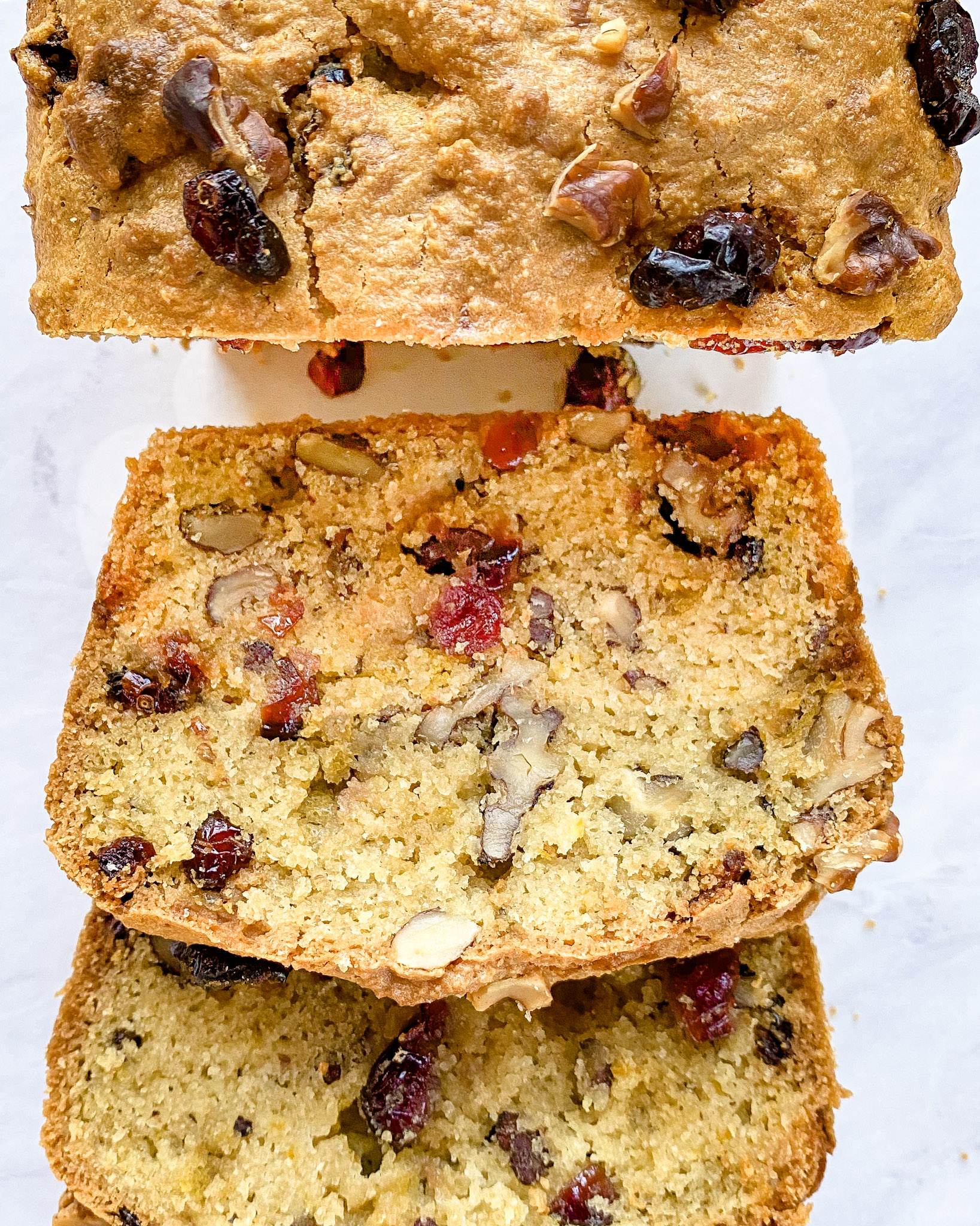 Grain Free Cranberry Orange Pancake Bread (Refined Sugar-Free, Dairy-Free)