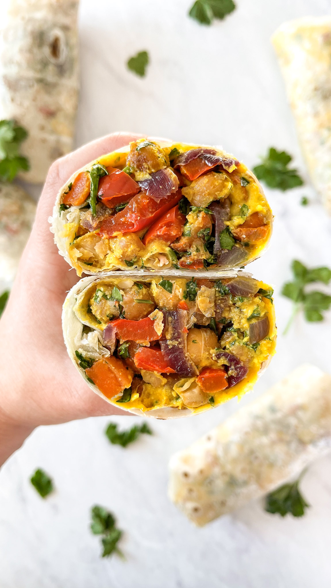 vegan falafel freezer burritos