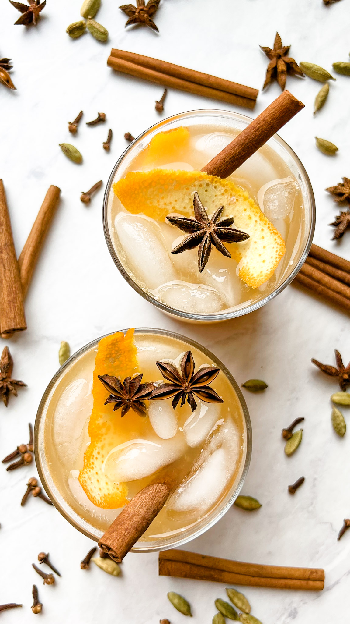 spiced orange chai digestive mocktail