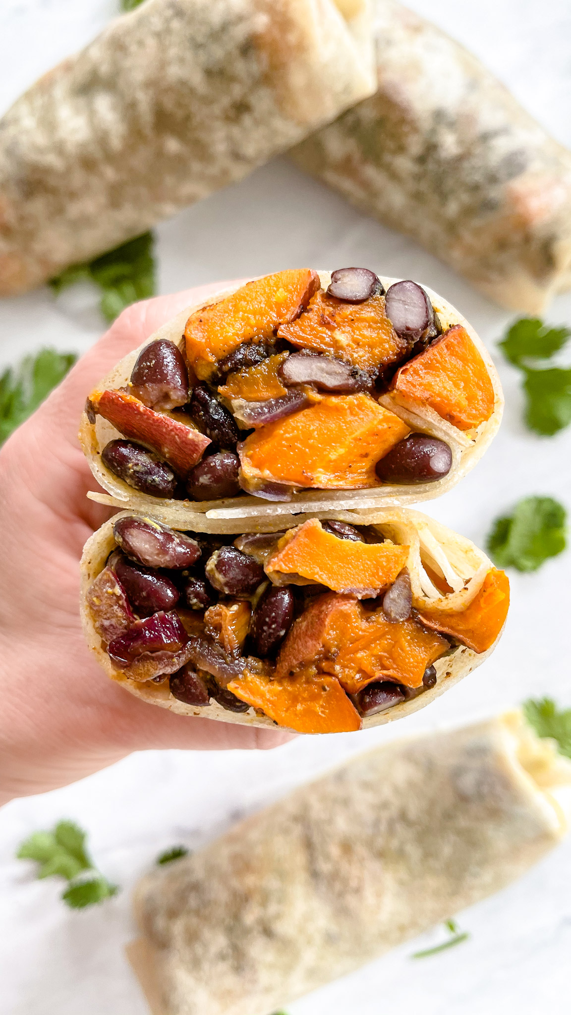 sweet potato black bean burrito