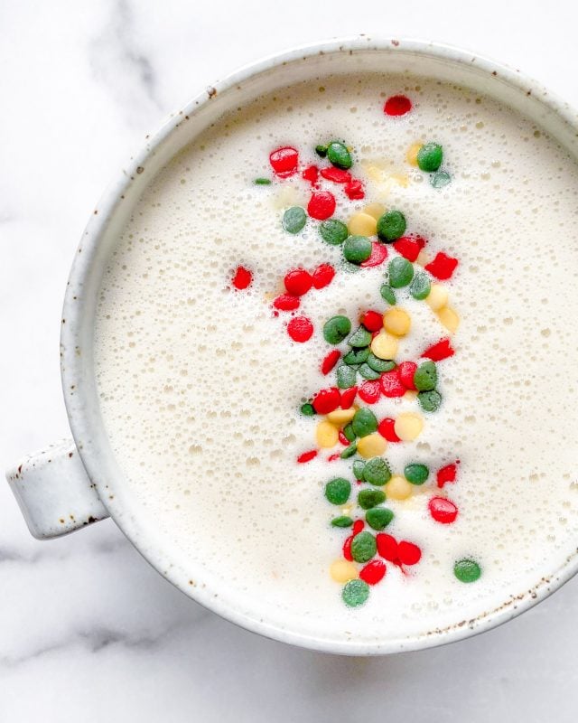 Healthy White Chocolate Peppermint Latte