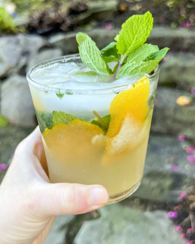 Lemon Thyme Faux-ito Digestive Mocktail (refined sugar-free!)