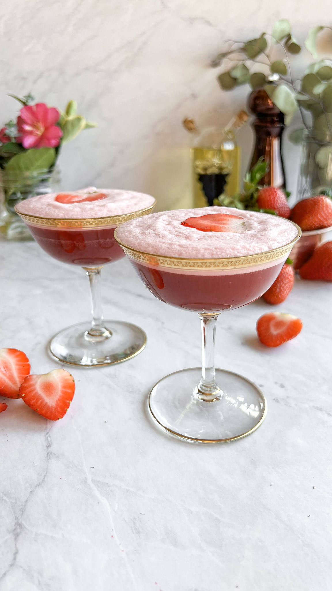 Creamy Strawberry Cinnamon Aphrodisiac Mocktail (dairy-free, refined sugar free)