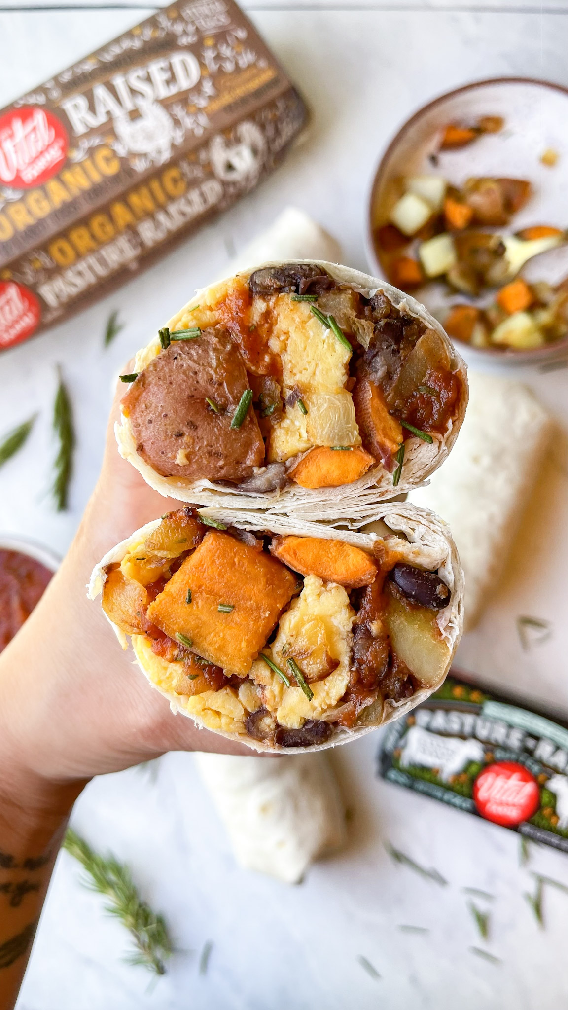 vegetarian breakfast burrito