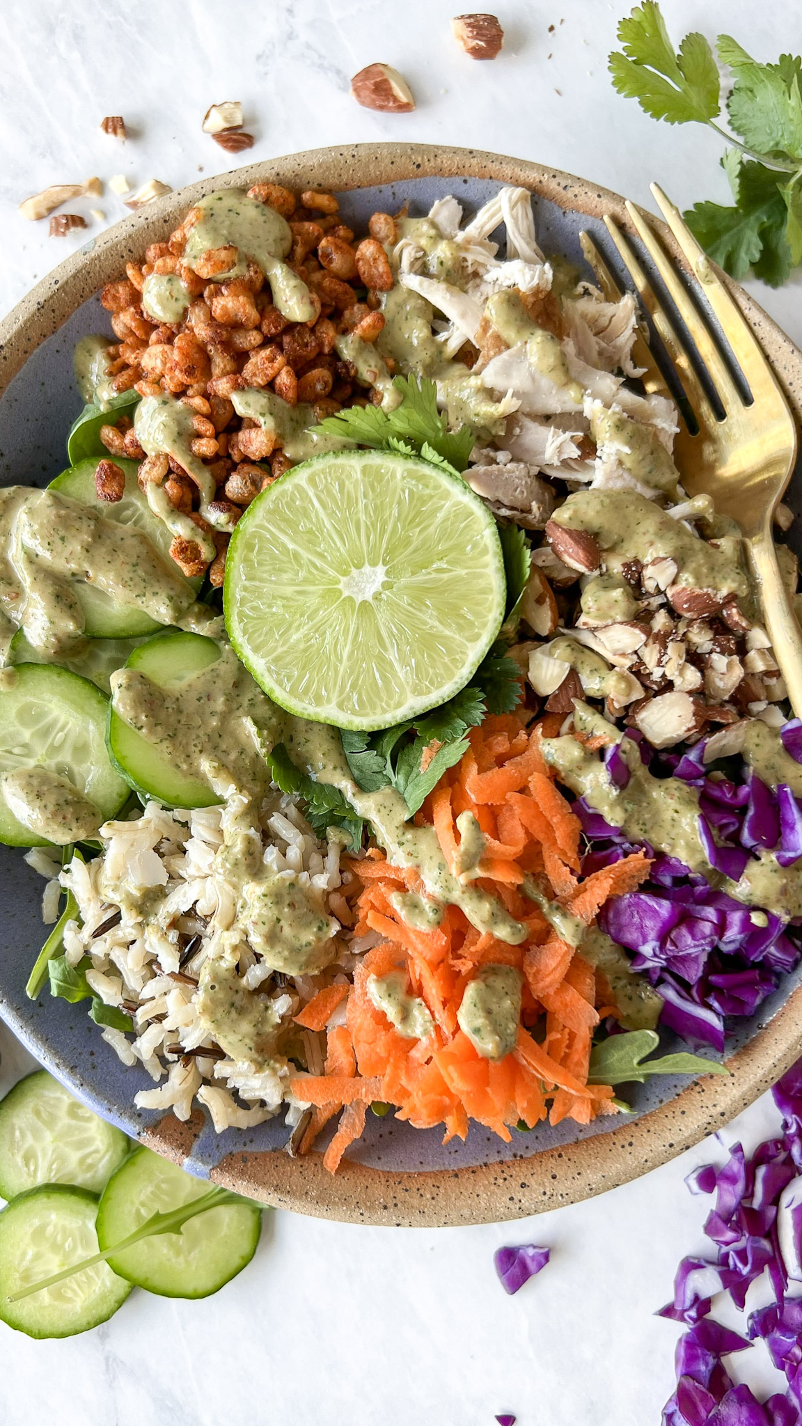 Sweetgreen Crispy Rice Salad with Spicy Cashew Dressing (gluten free + dairy free!)