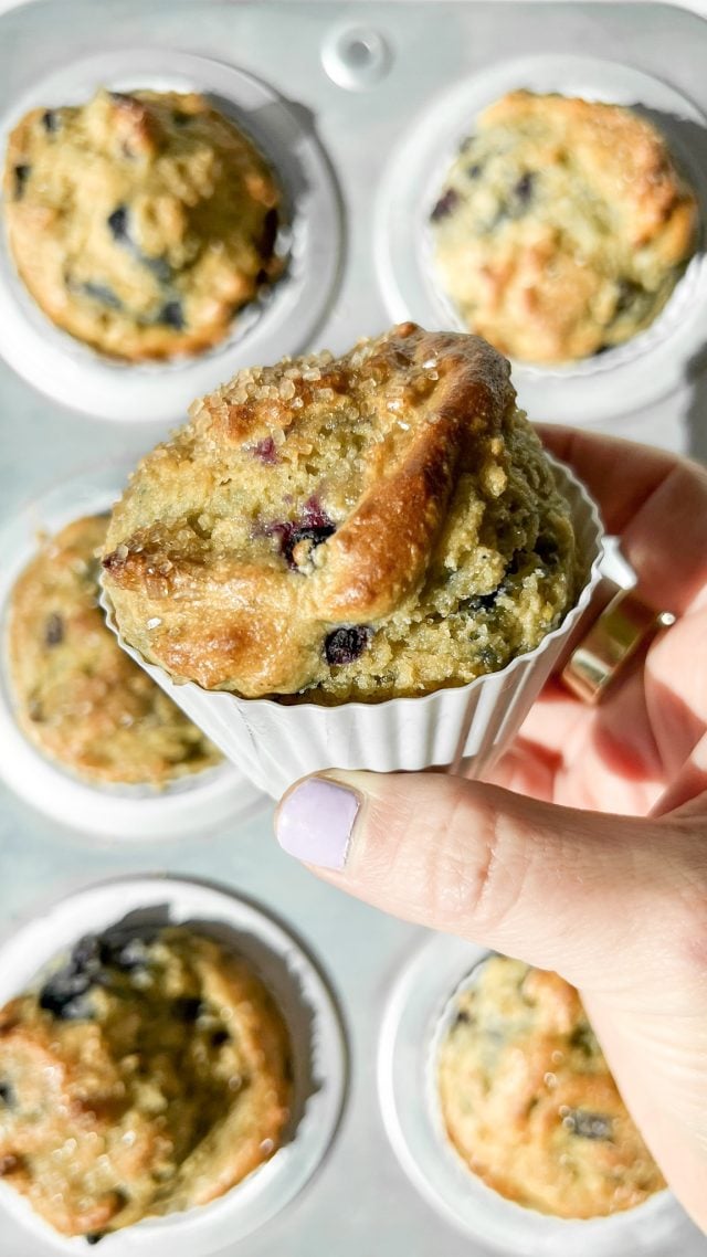 Healthy Starbucks Blueberry Muffin Recipe (gluten free and oil free!)