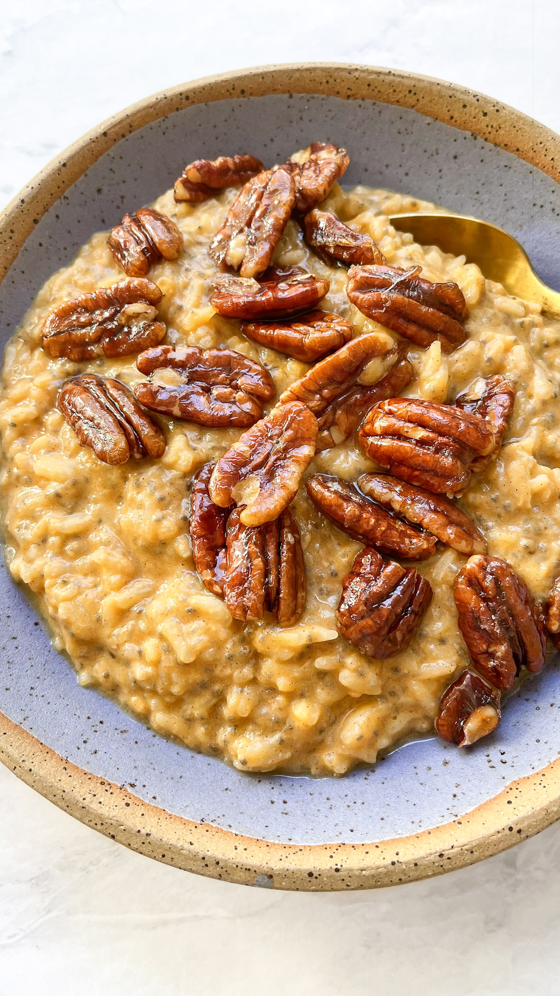 Easy Pumpkin Spice Rice Pudding with Chia (optionally vegan!)