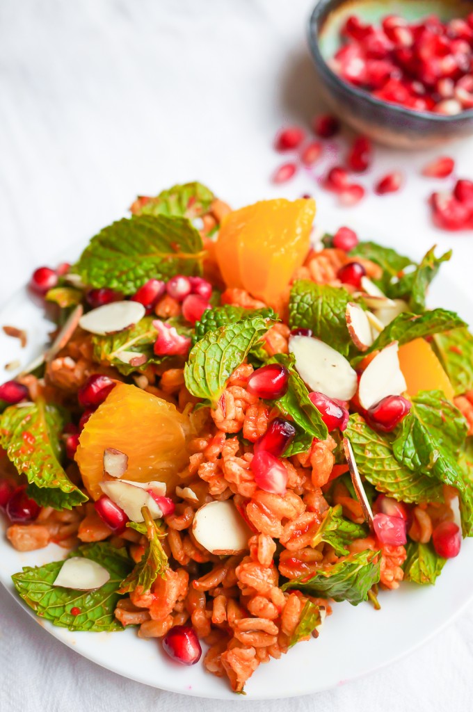 farro mint moroccan salad