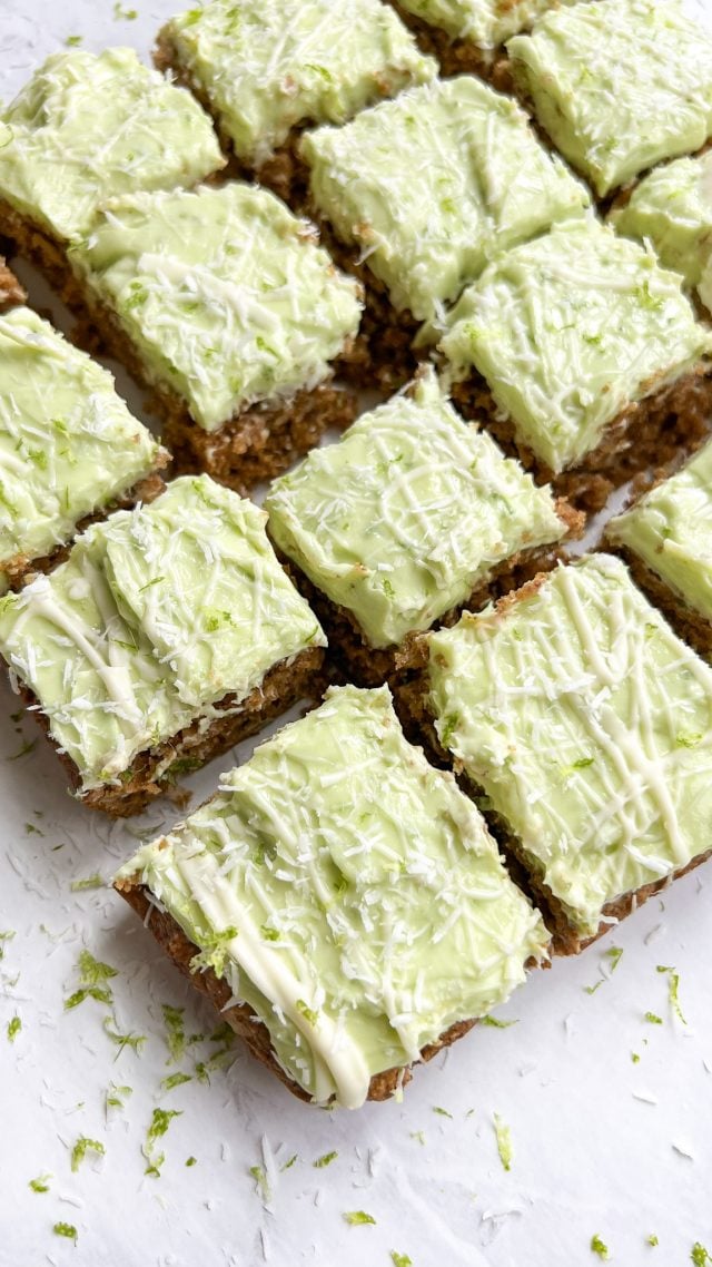 Healthy Starbucks Lime Frosted Coconut Bars (gluten free + dairy free!)