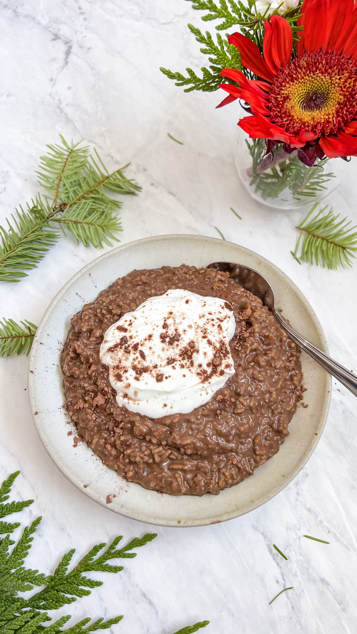 Peppermint Mocha Lover’s Rice Pudding (metabolism-boosting!)