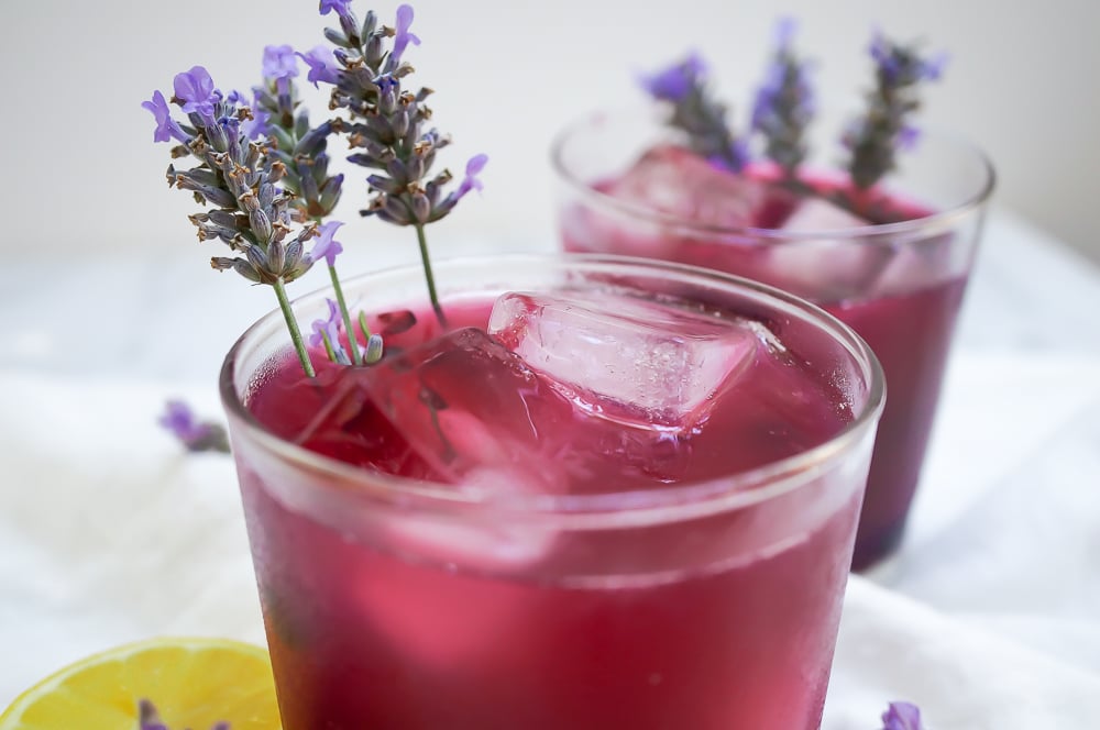Blueberry Lavender Lemonade (Refined Sugar Free)