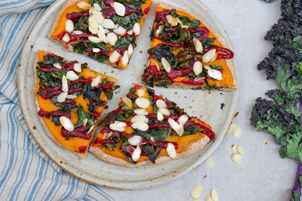 Butternut Squash Kale and Cranberry Pizza-2