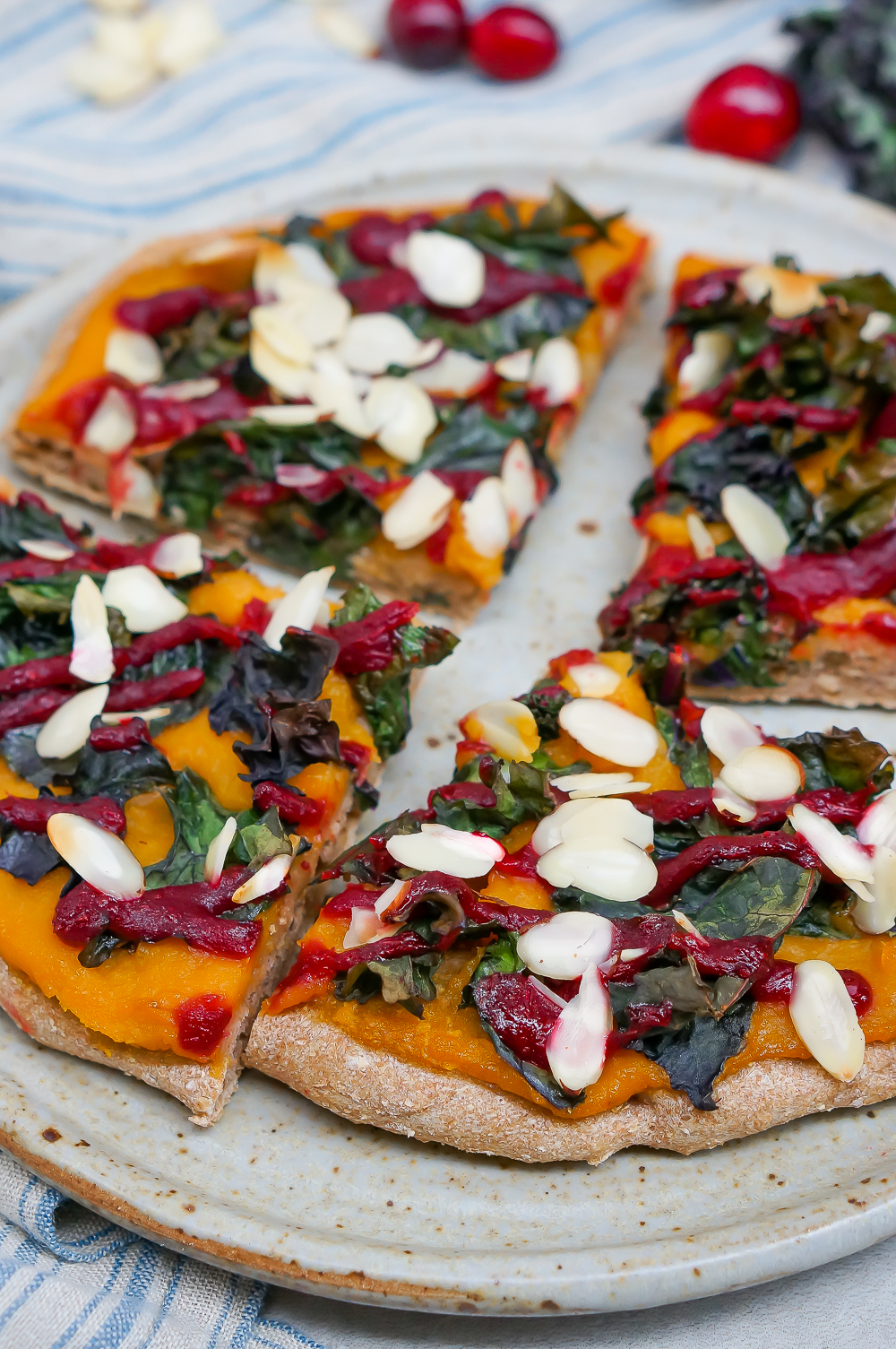 Butternut Squash Kale and Cranberry Pizza-3