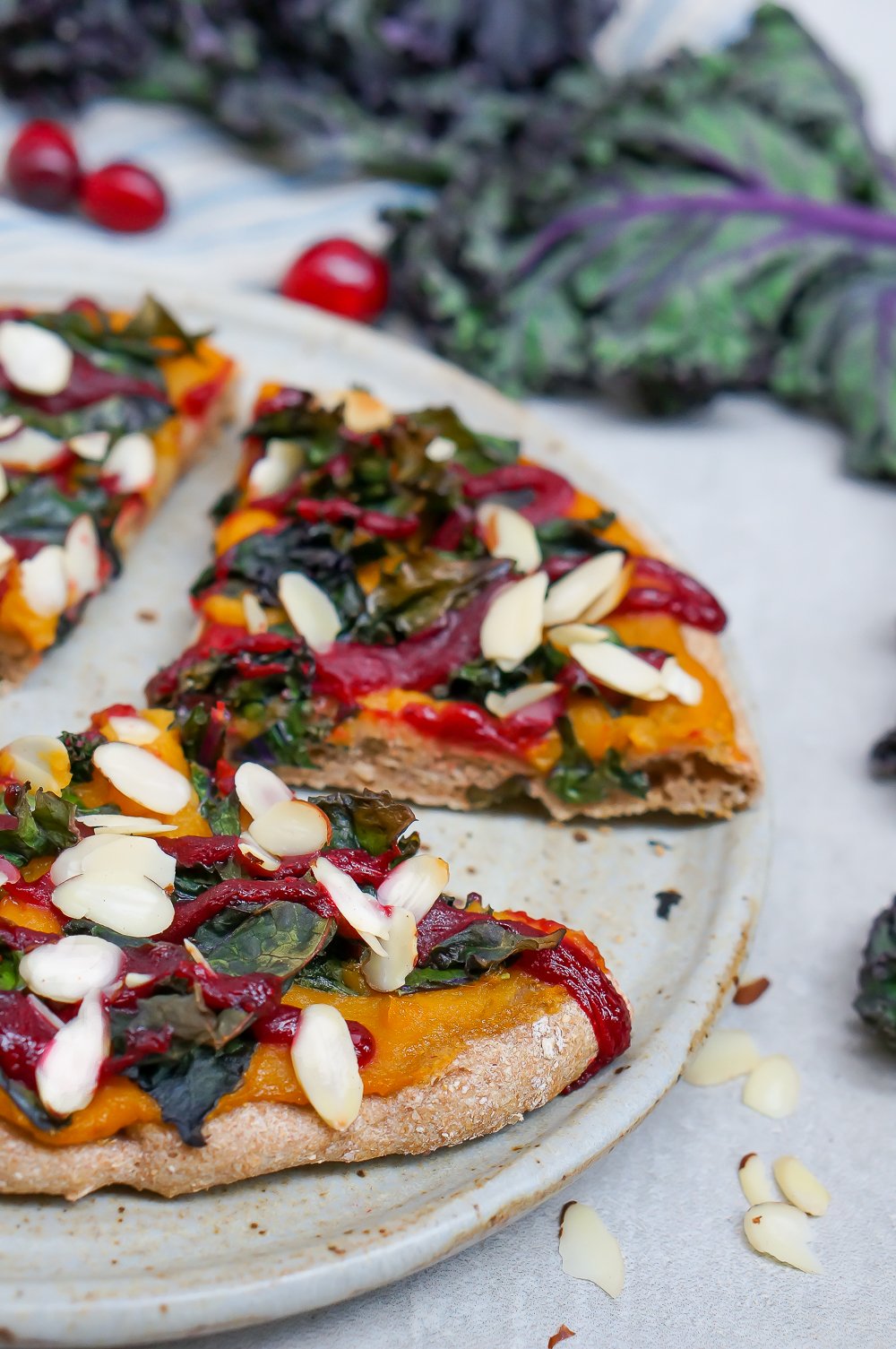 Butternut Squash Kale and Cranberry Pizza-4