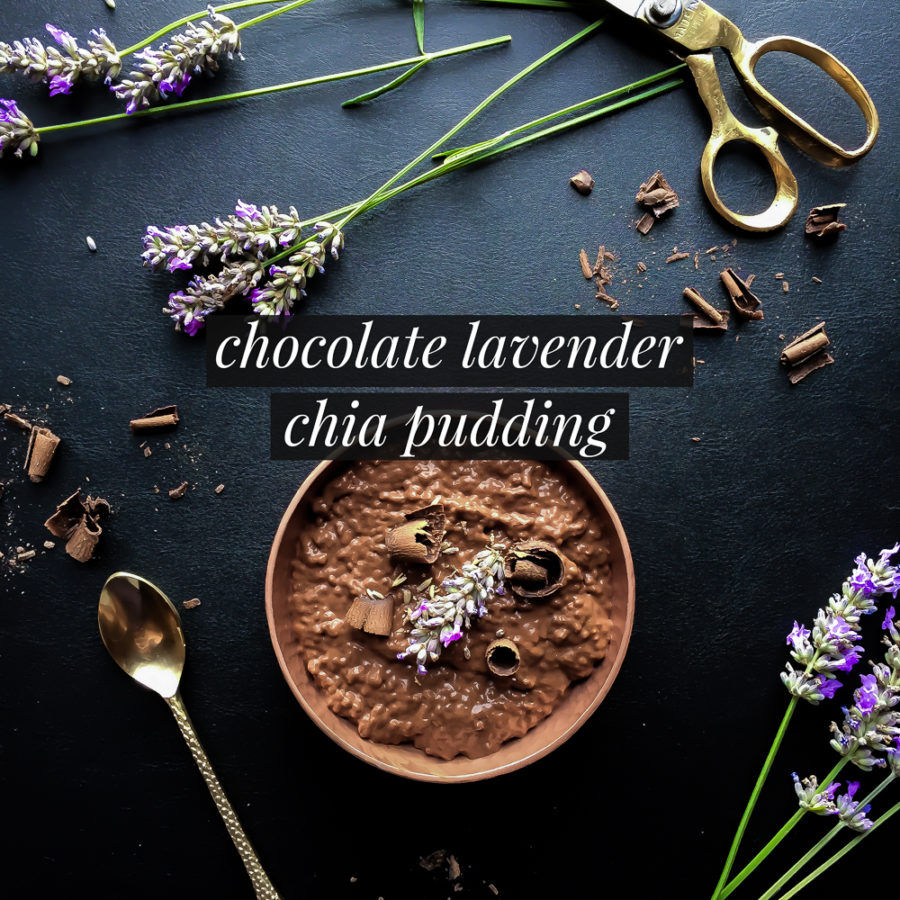 Chocolate Lavender Chia Pudding Recipe (Dairy Free, Vegan)