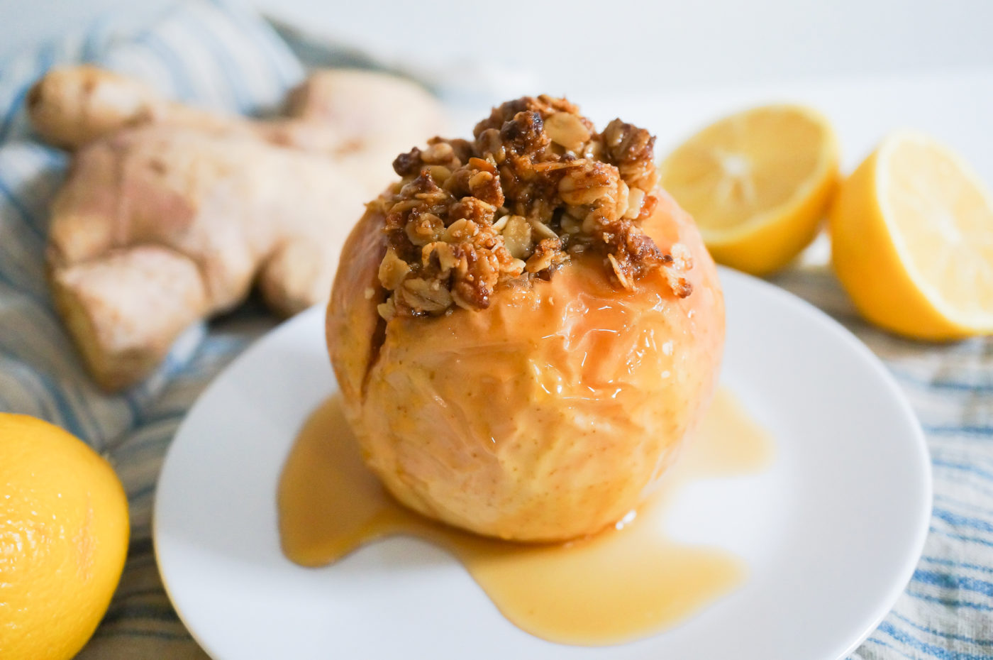 Lemon Ginger Baked Apples-10
