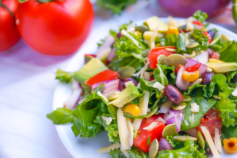 Mexican Kale Salad (Gluten Free, Vegan, Sugar Free, Paleo)