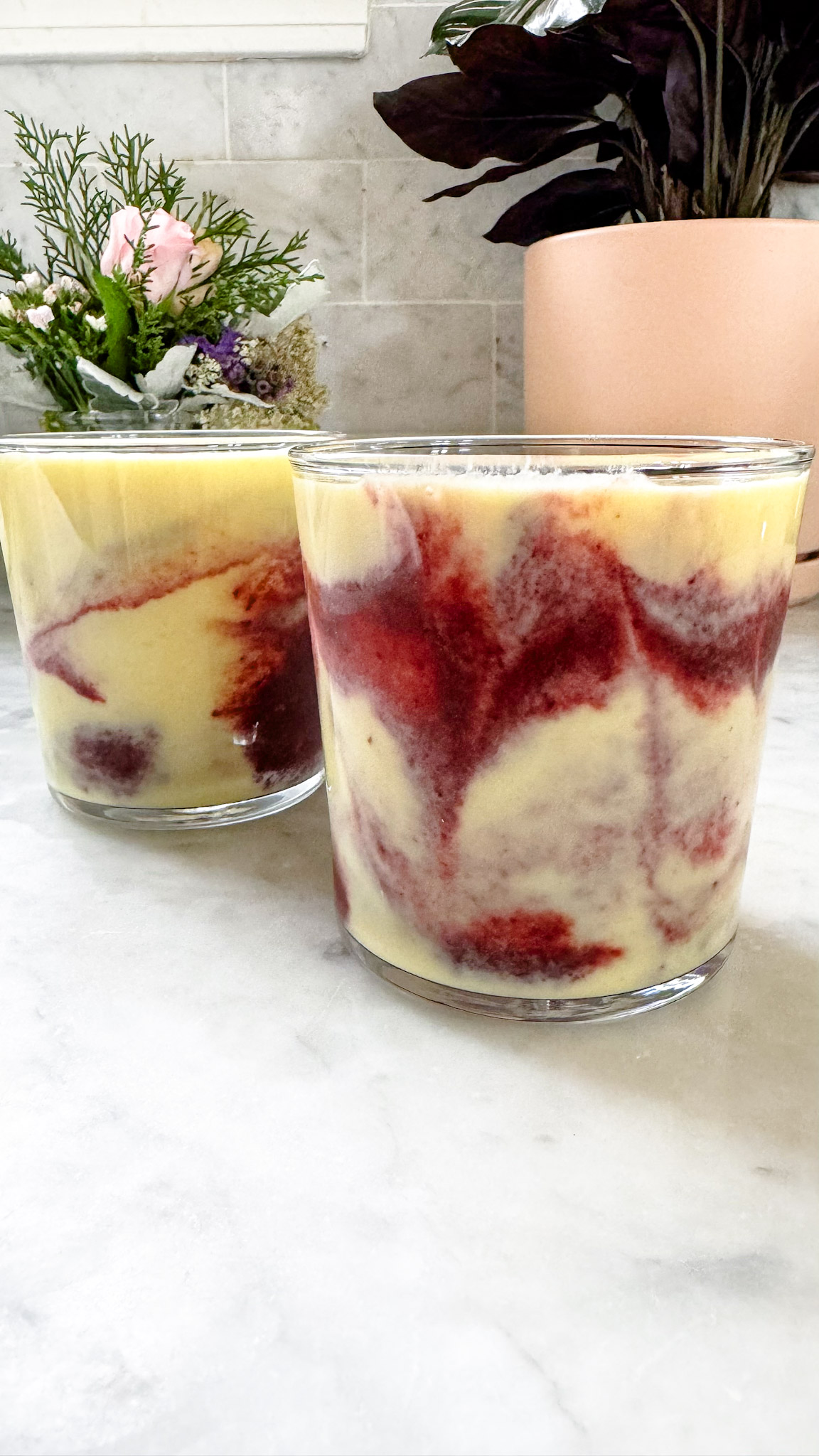 cherry amaretto swirl frozen mocktail